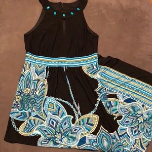 Blue and Black Sundress